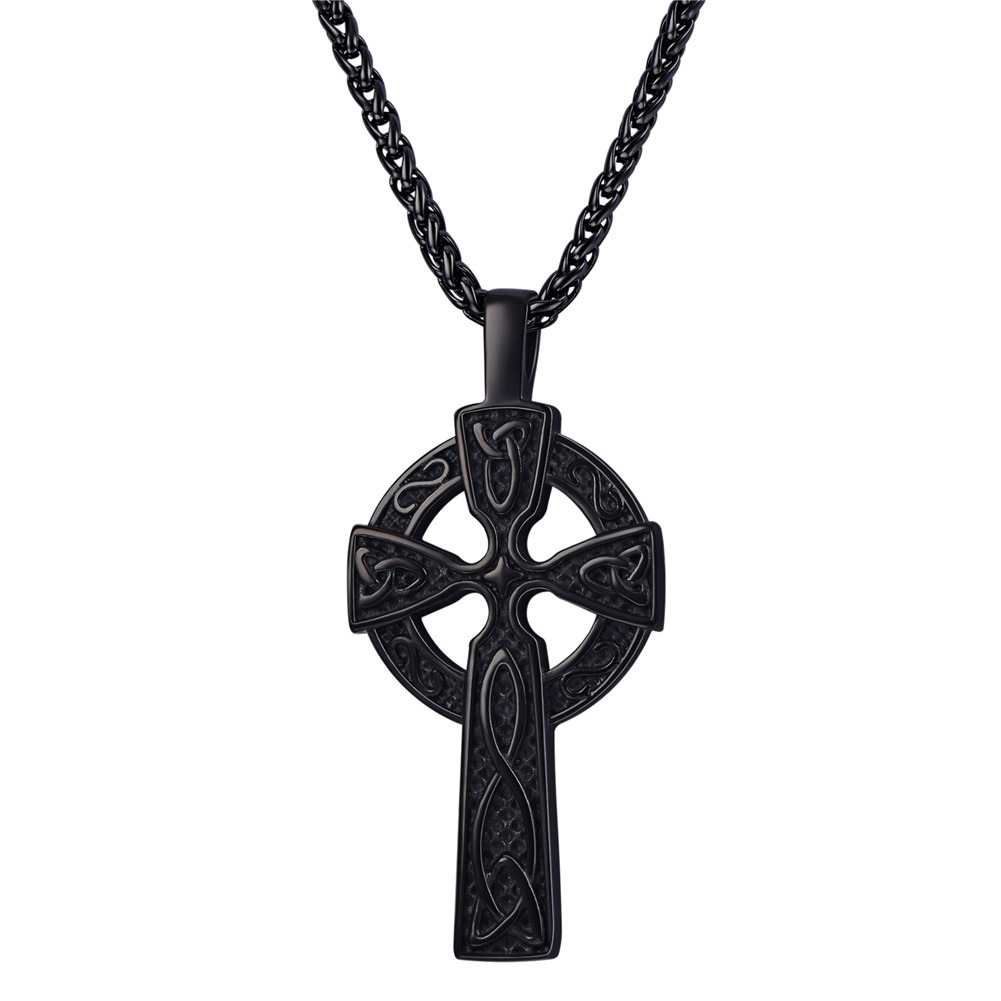 Celtic Knot Pendant Cross Scottish Necklace