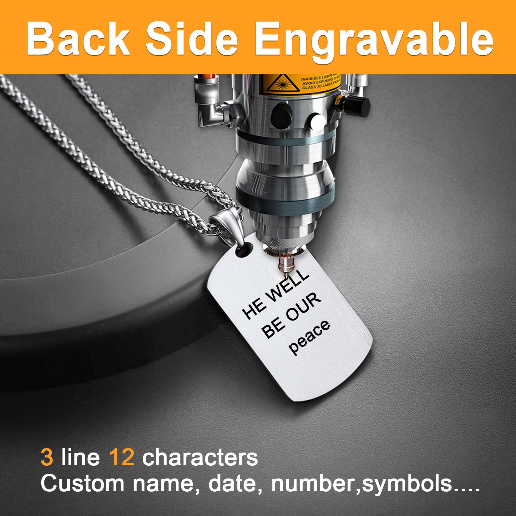 Custom Engraved Dog Tag Necklace - ChainsHouse Jewelry