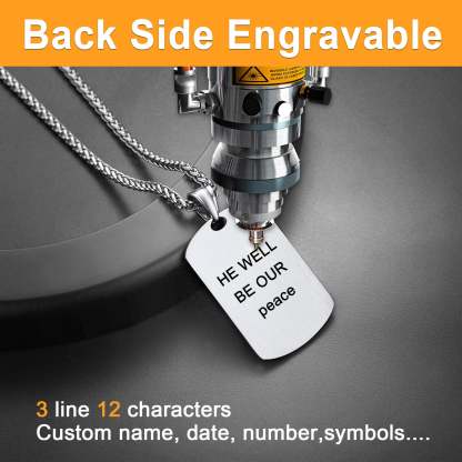 Custom Engraved Dog Tag Necklace - ChainsHouse Jewelry