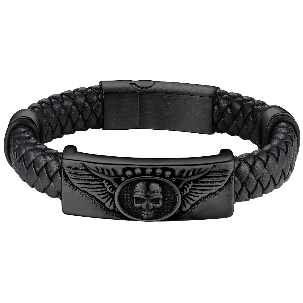 Genuine Leather Braided Viking Bracelets For Men