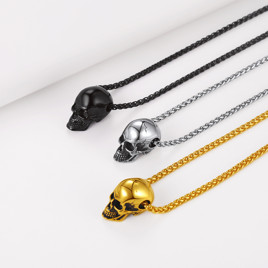 Gothic Punk  Skull Pendant Necklace for Men&Women