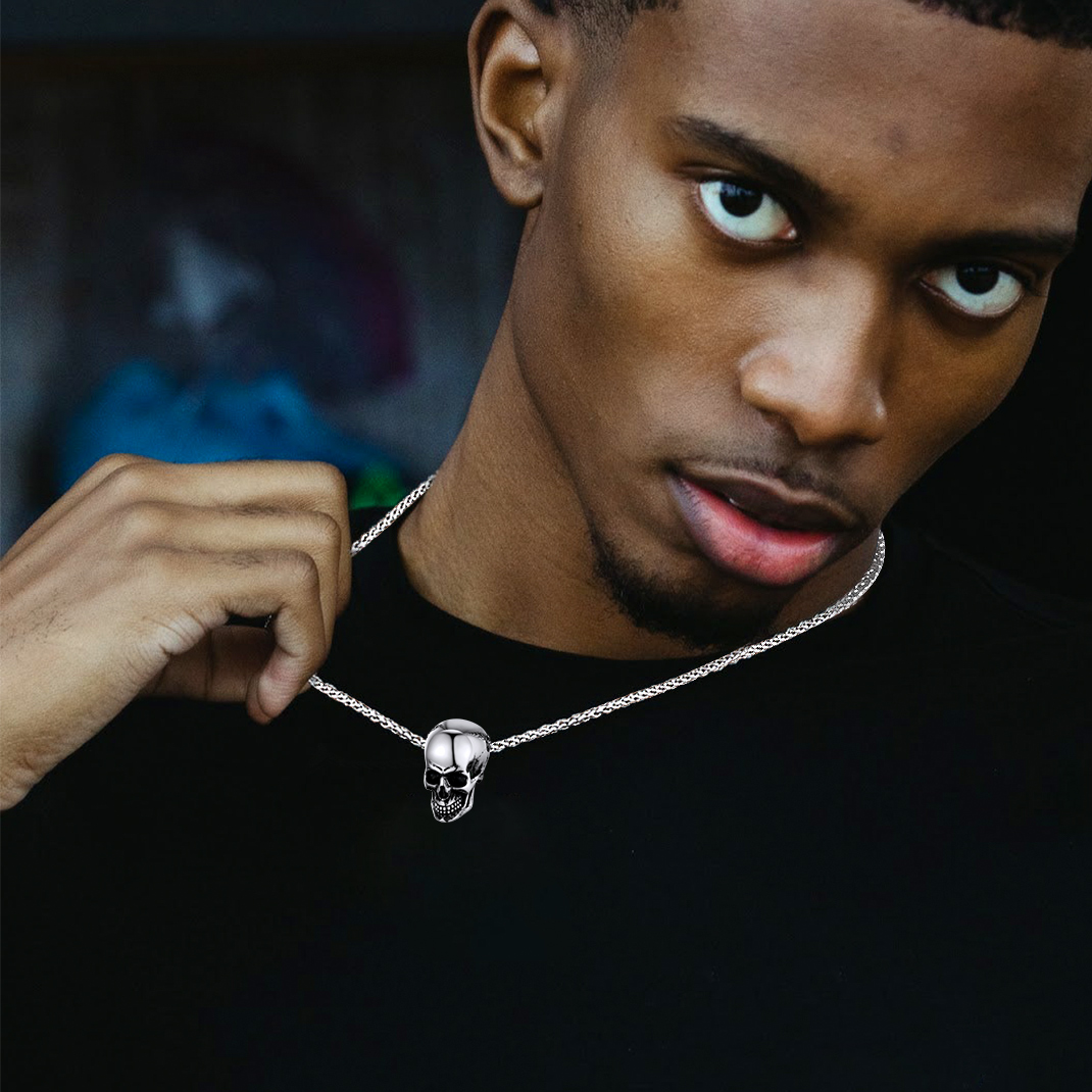 Gothic Punk  Skull Pendant Necklace for Men&Women