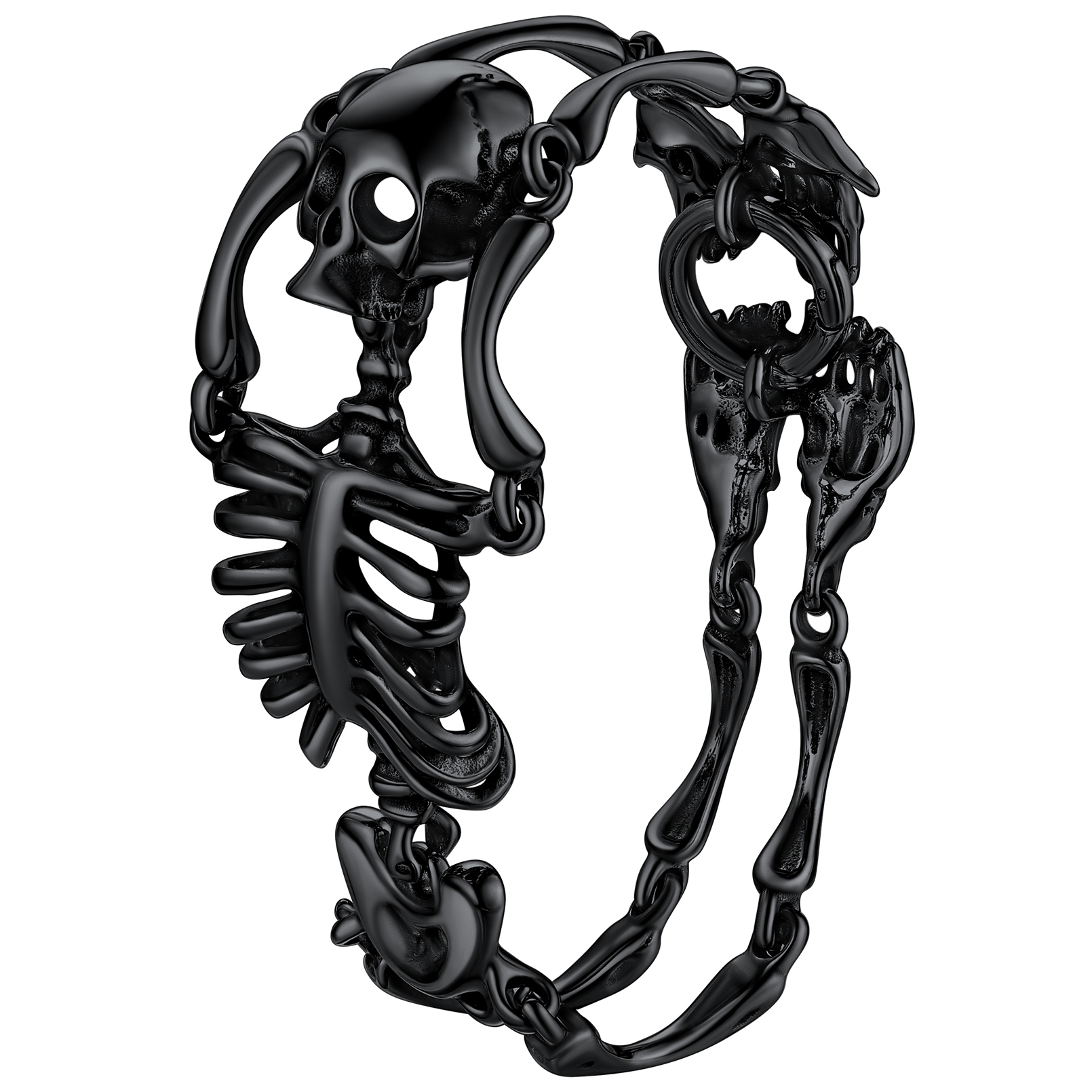 Gothic Skull Skeleton Bracelet for Men
