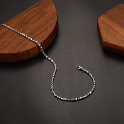 Box Chain Anklet for Women 3mm