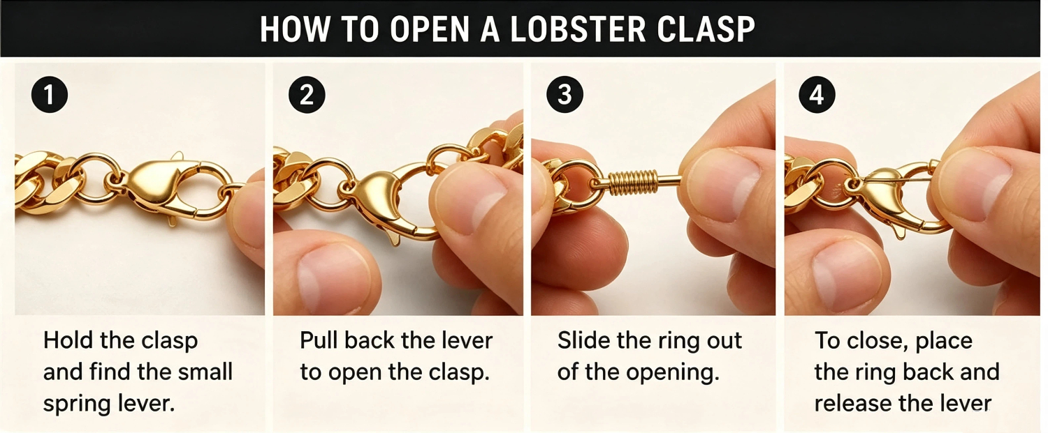 HOW TO OPEN A LOBSTER CLASP