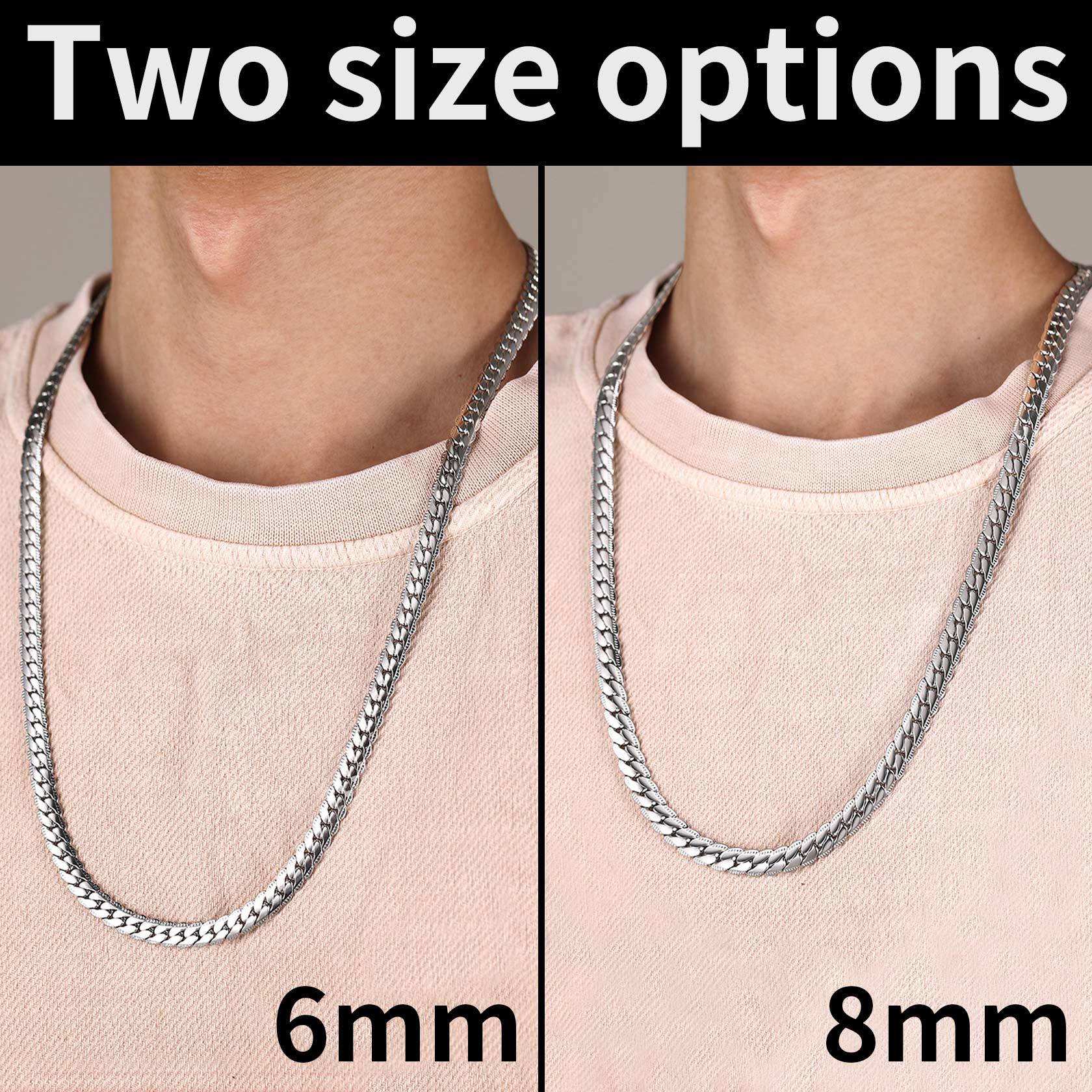 Hip Hop Cuban Chain for Men - 6/8mm Stainless Steel Necklace