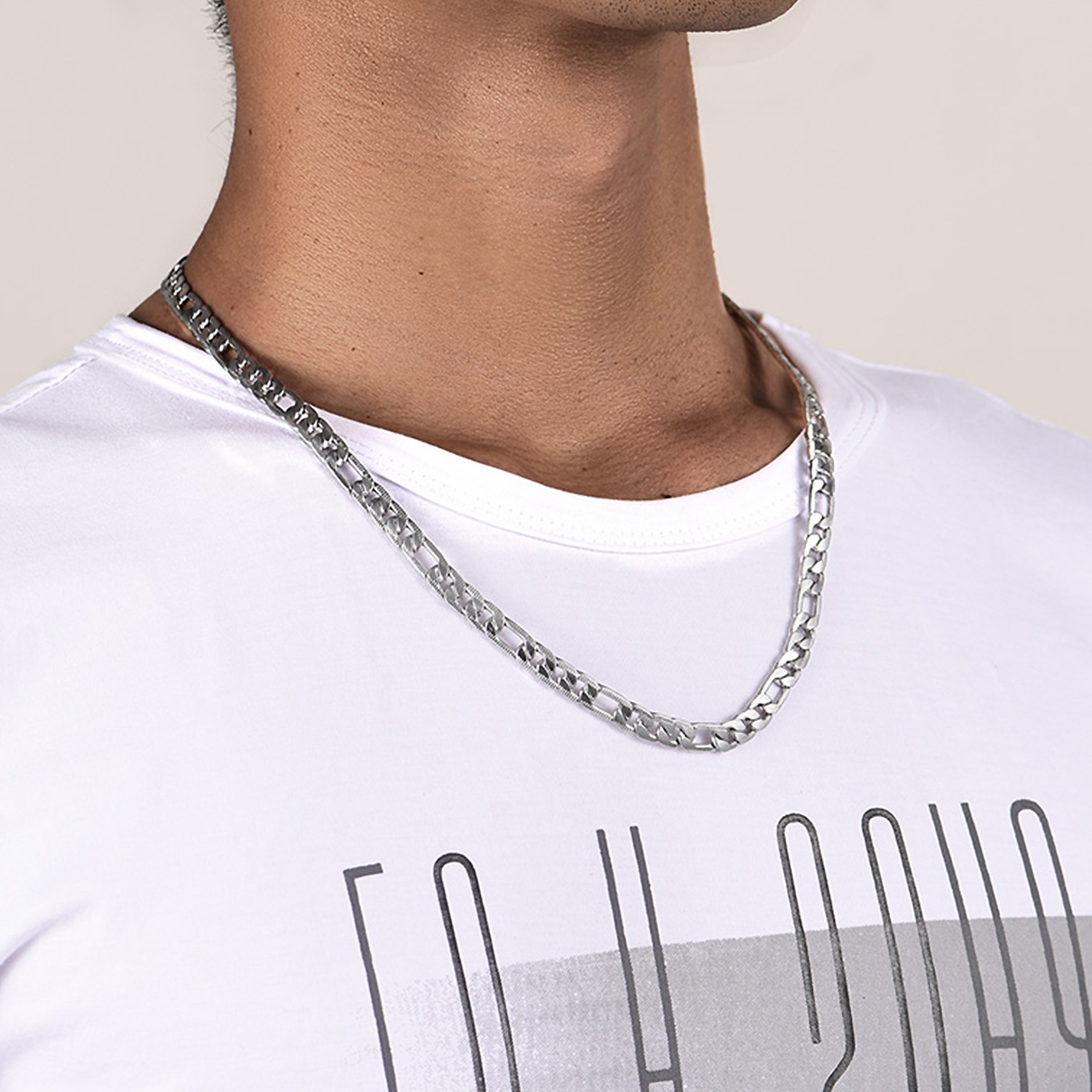 5MM Stainless Steel Cuban Link Chain Miami Pressed Gift for Him