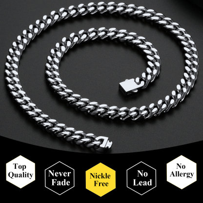 Miami Thick Cuban Chain for Men - Heavy Duty Stainless Steel Link
