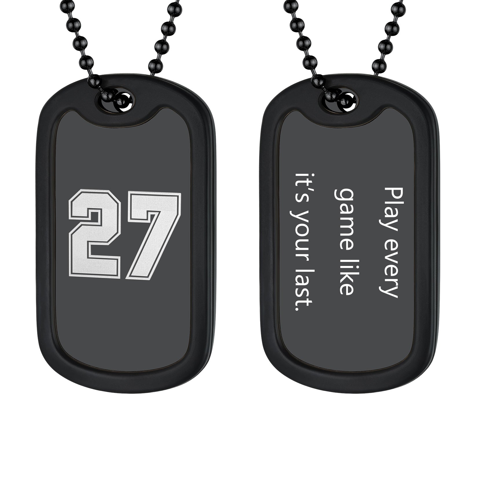 Personalized Text Military Dog Tag Necklace For Men