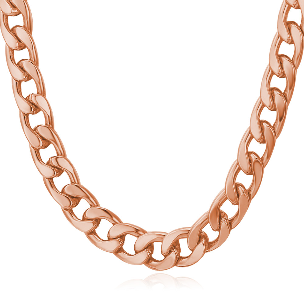 7MM Curb Cuban Link Chain Necklace for Men Women