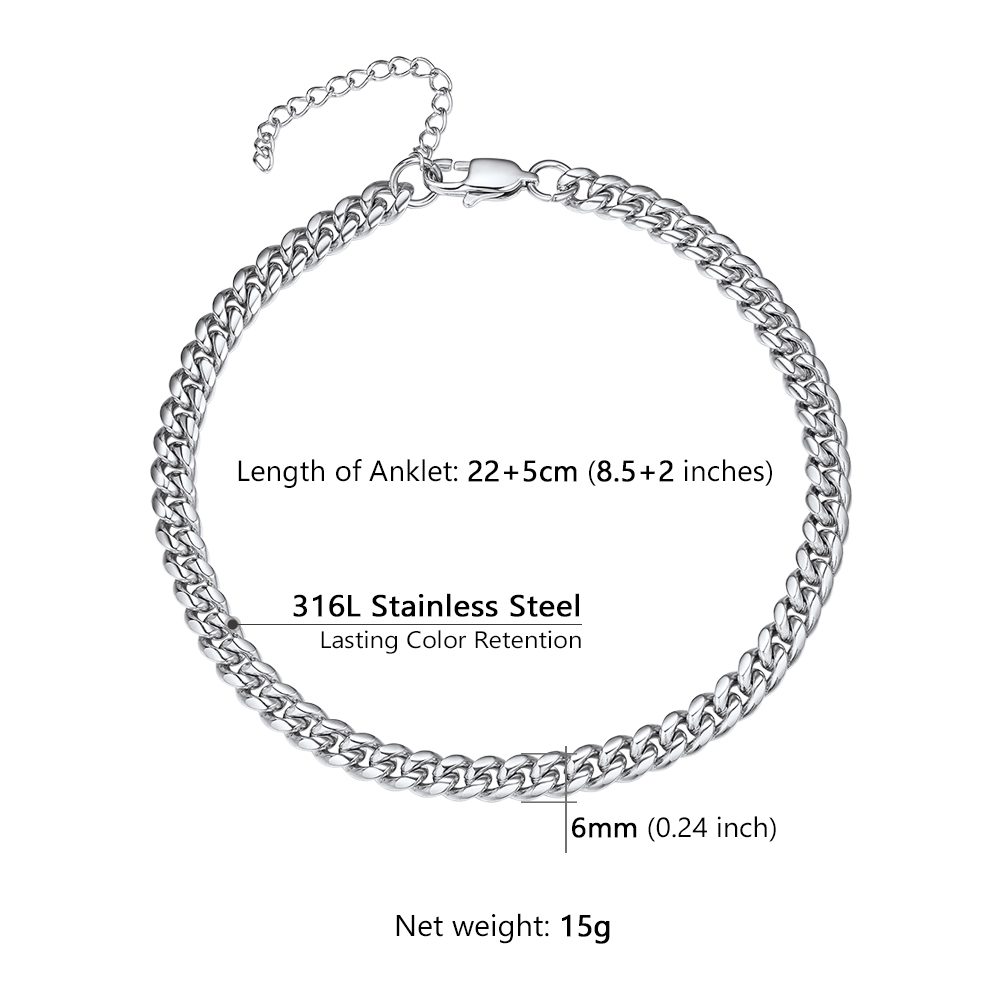 6MM Solid Chain Anklet