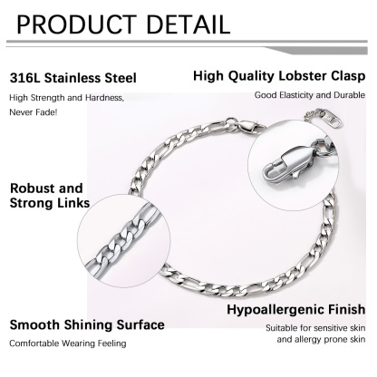 Figaro Chain Anklet Adjustable for Women