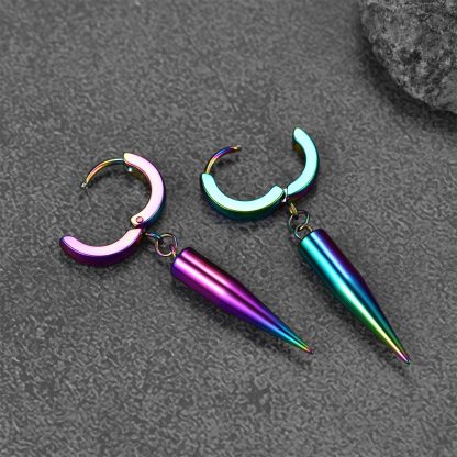25mm Cone Spike Drop Earrings for Women For Men