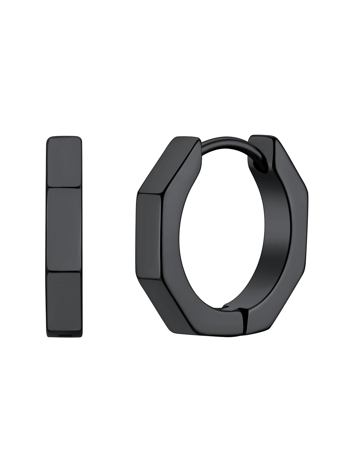 Stainless Steel Geometric Hoop Earring For Men Women
