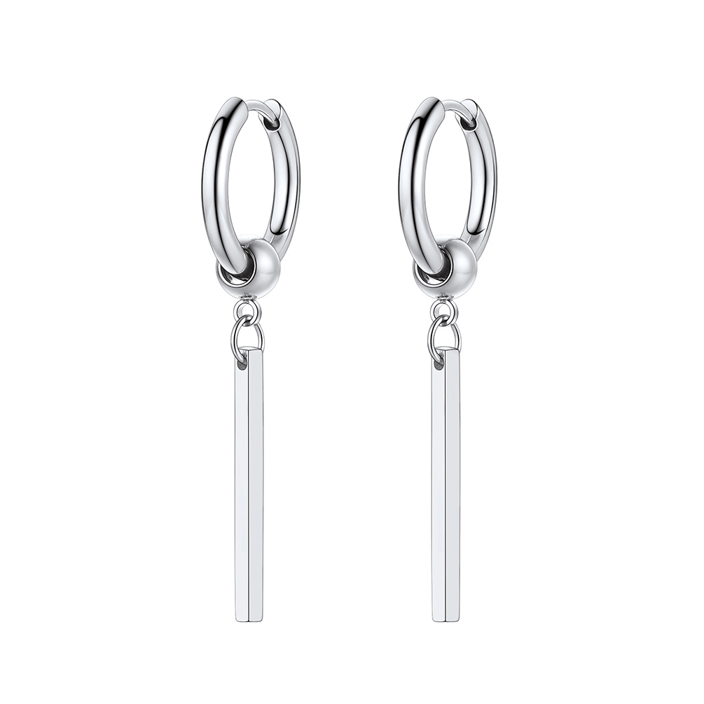 Punk Long Bar Dangle Drop Earrings For Men Women