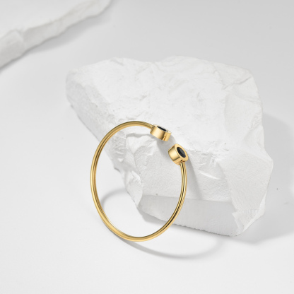 Minimal gold open cuff bracelet