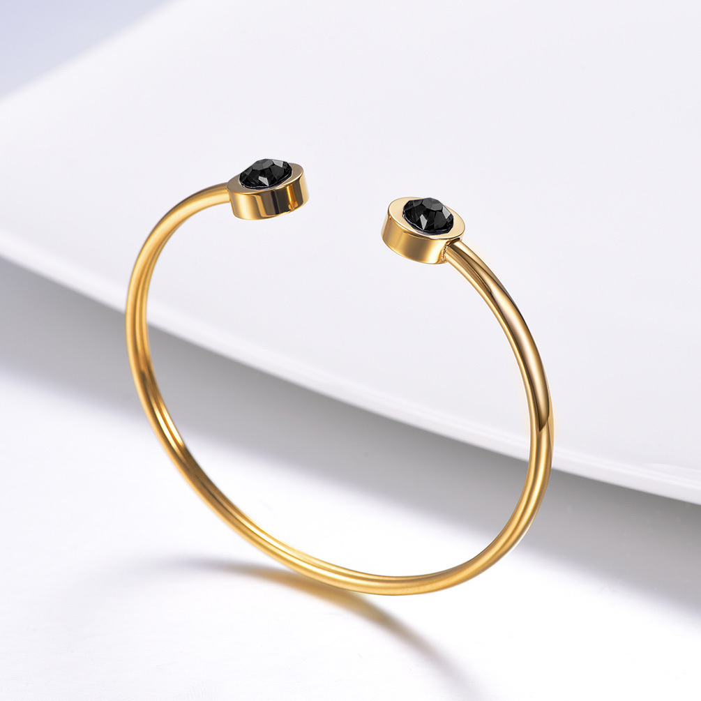 Minimal gold open cuff bracelet