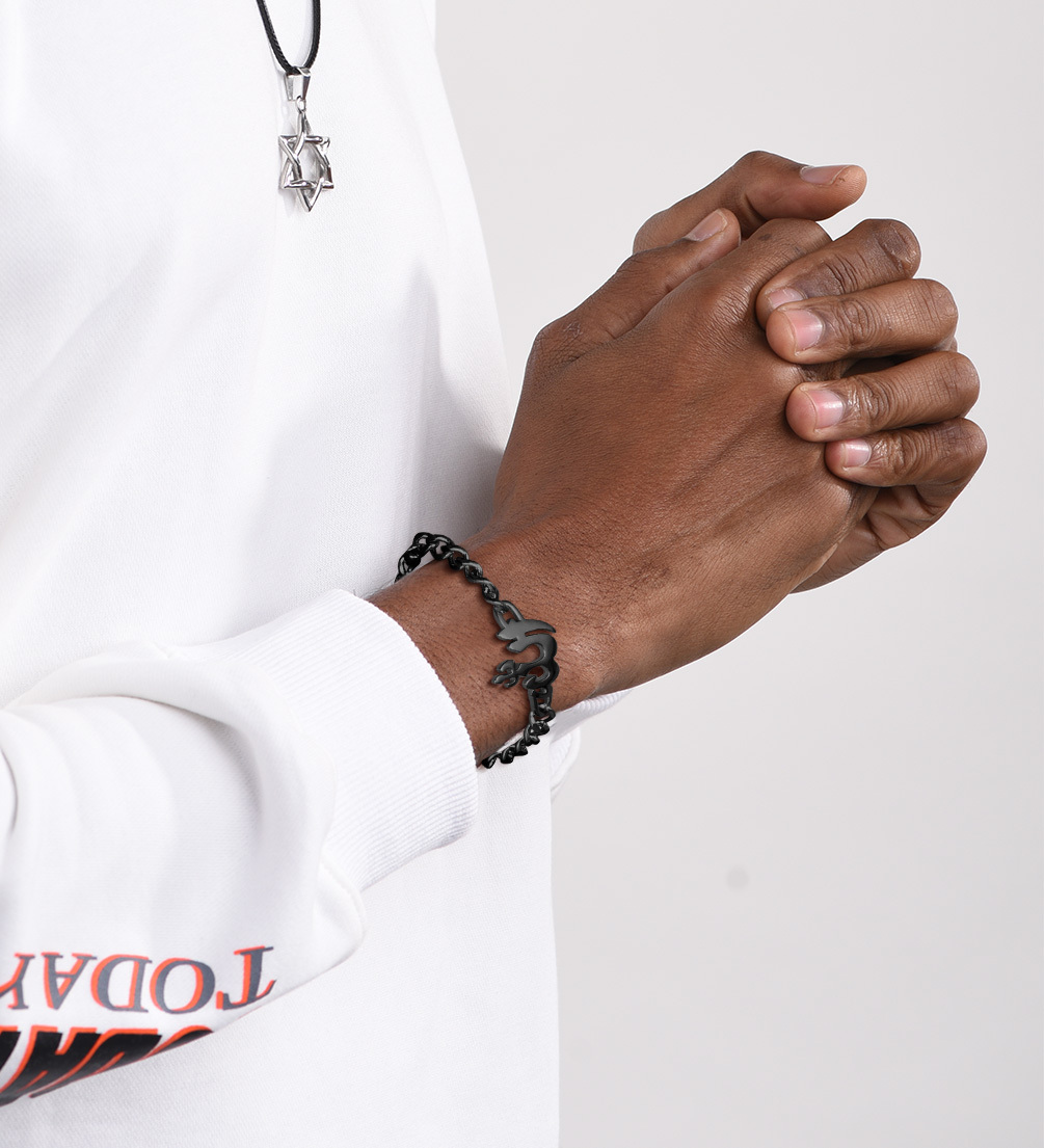 Men wearing black Allah chain bracelet