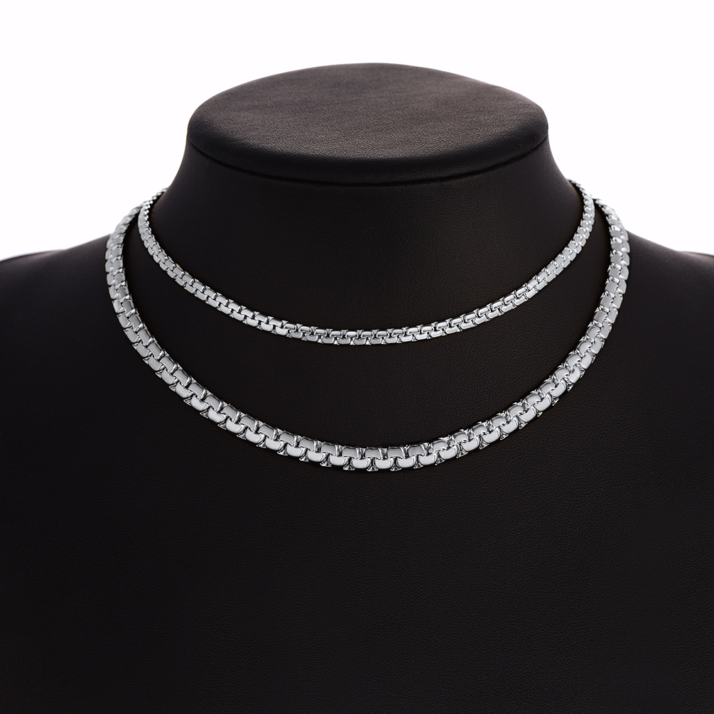 Stainless Steel Round Link Chain Necklace