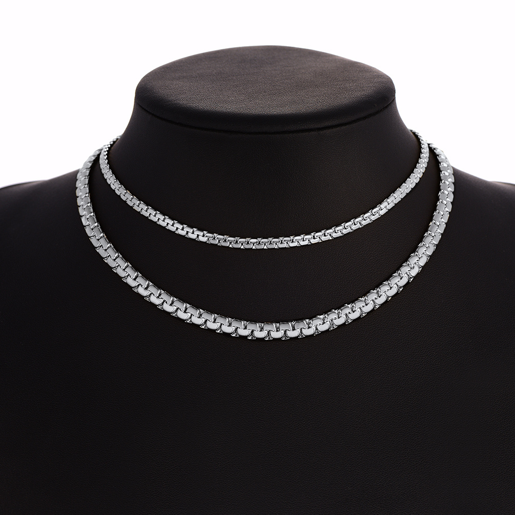 Stainless Steel Round Link Chain Necklace