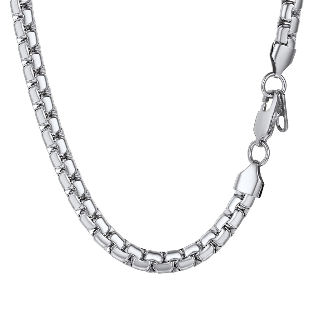 Stainless Steel Round Link Chain Necklace