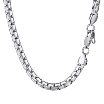 Stainless Steel Round Link Chain Necklace
