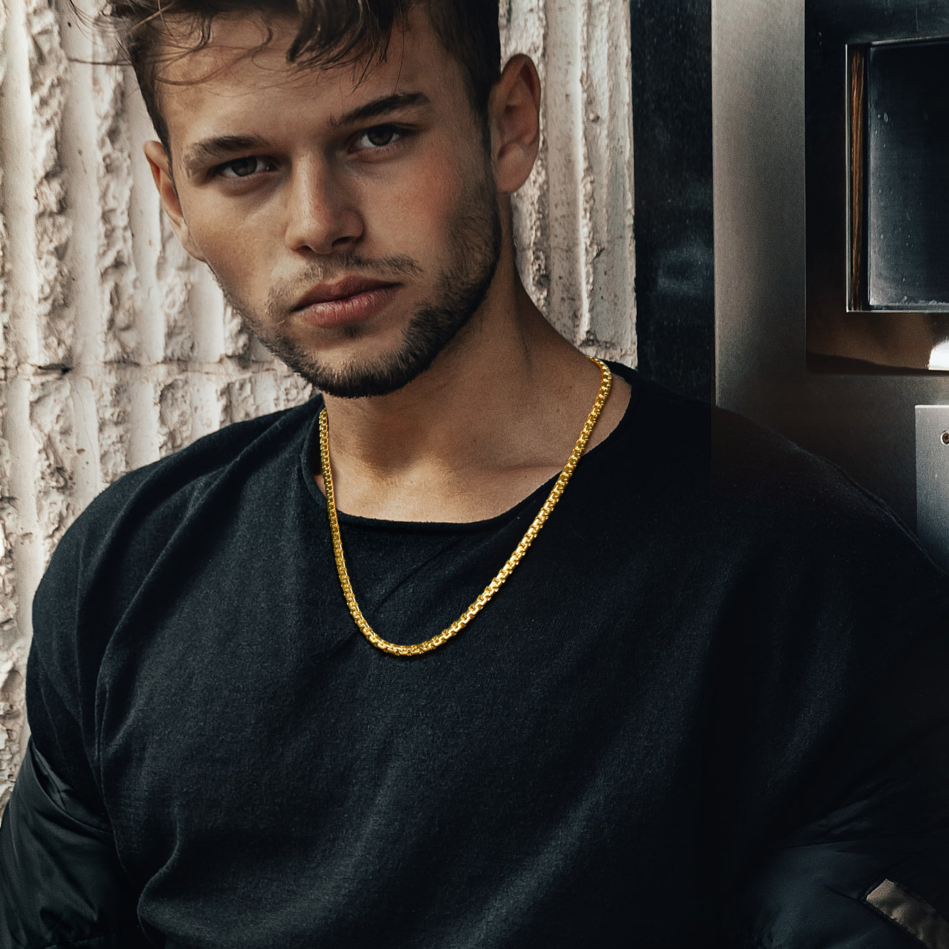 Stainless Steel Round Link Chain Necklace