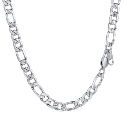 Vintage 6mm Figaro Chain Link Necklace