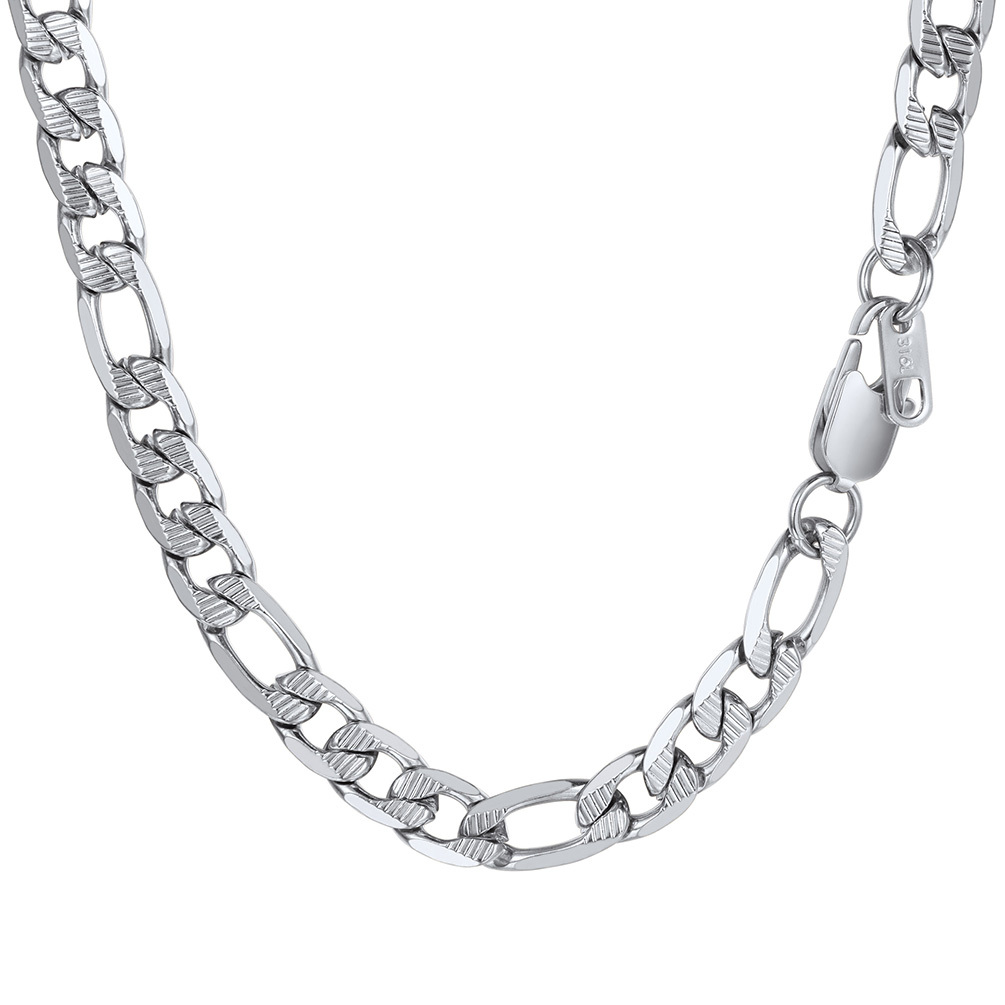 24" Figaro Chain Necklace For Men