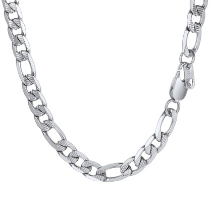 24" Figaro Chain Necklace For Men