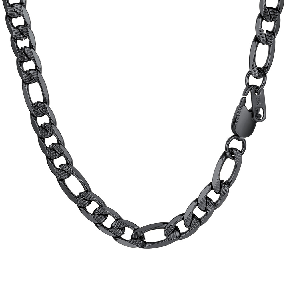 24" Figaro Chain Necklace For Men