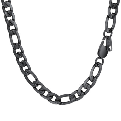 24" Figaro Chain Necklace For Men