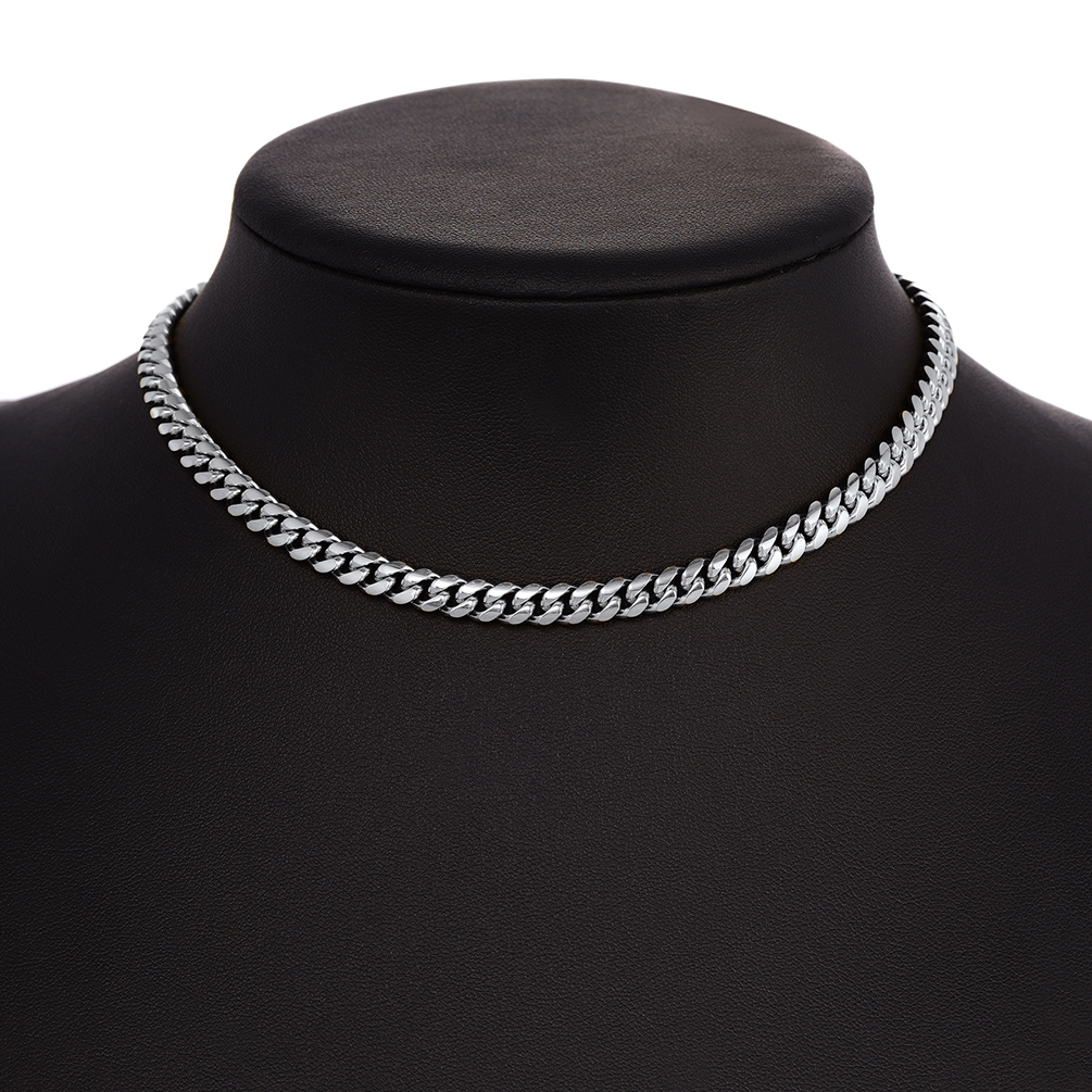 6mm Stainless Steel Cuban Chain Necklace