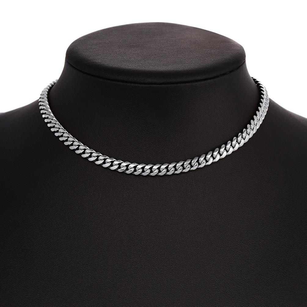 6mm Stainless Steel Cuban Chain Necklace