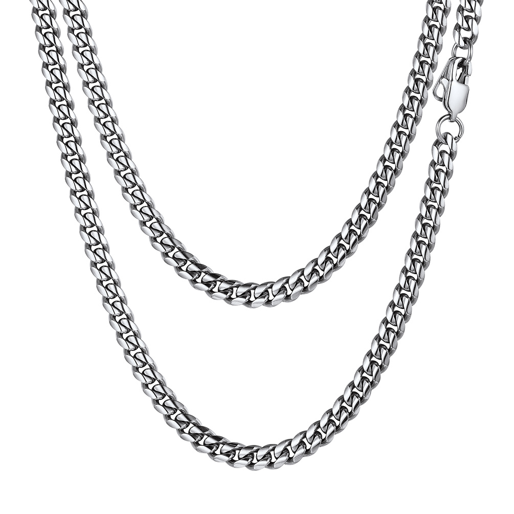 6mm Stainless Steel Cuban Chain Necklace