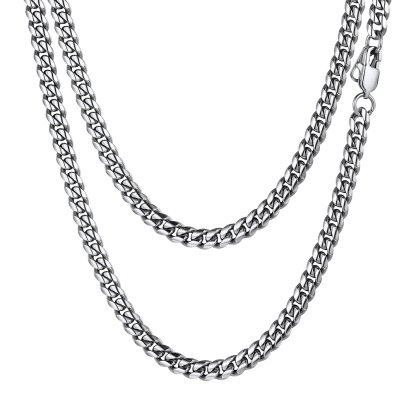 6mm Stainless Steel Cuban Chain Necklace