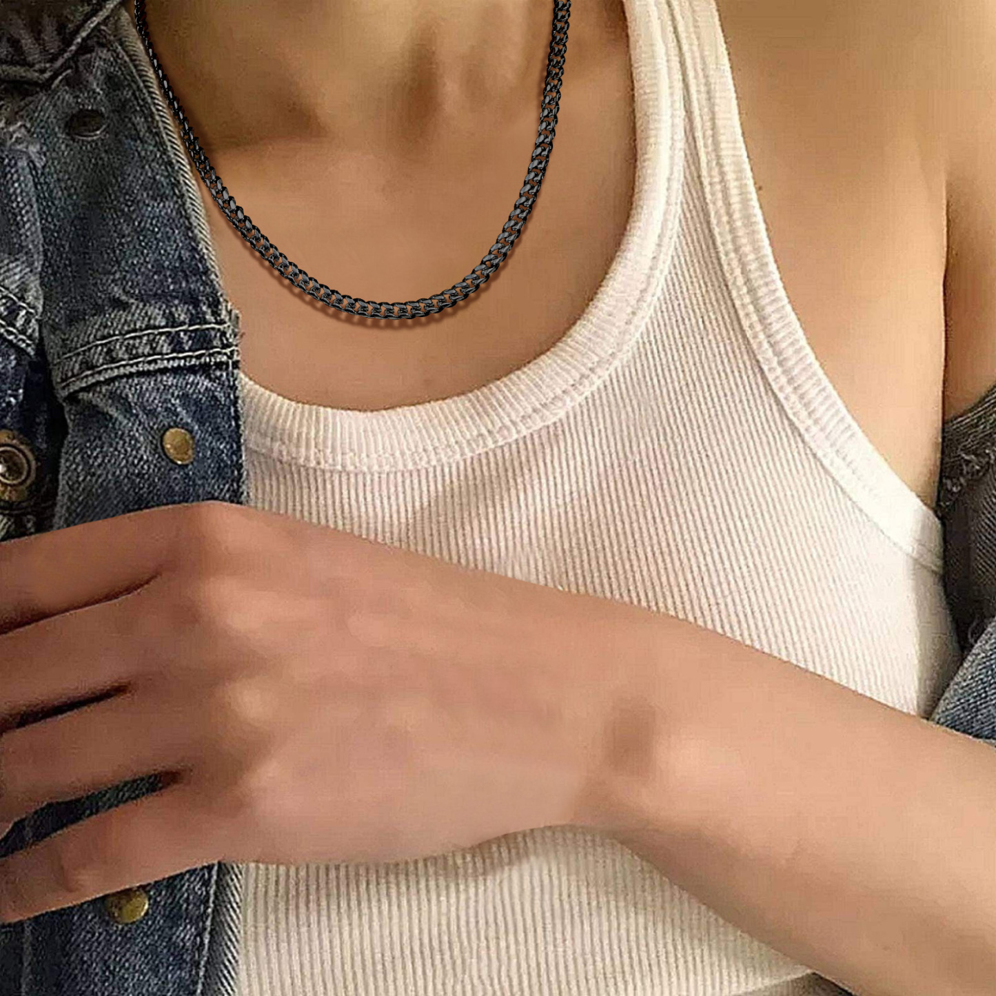 6mm Stainless Steel Cuban Chain Necklace