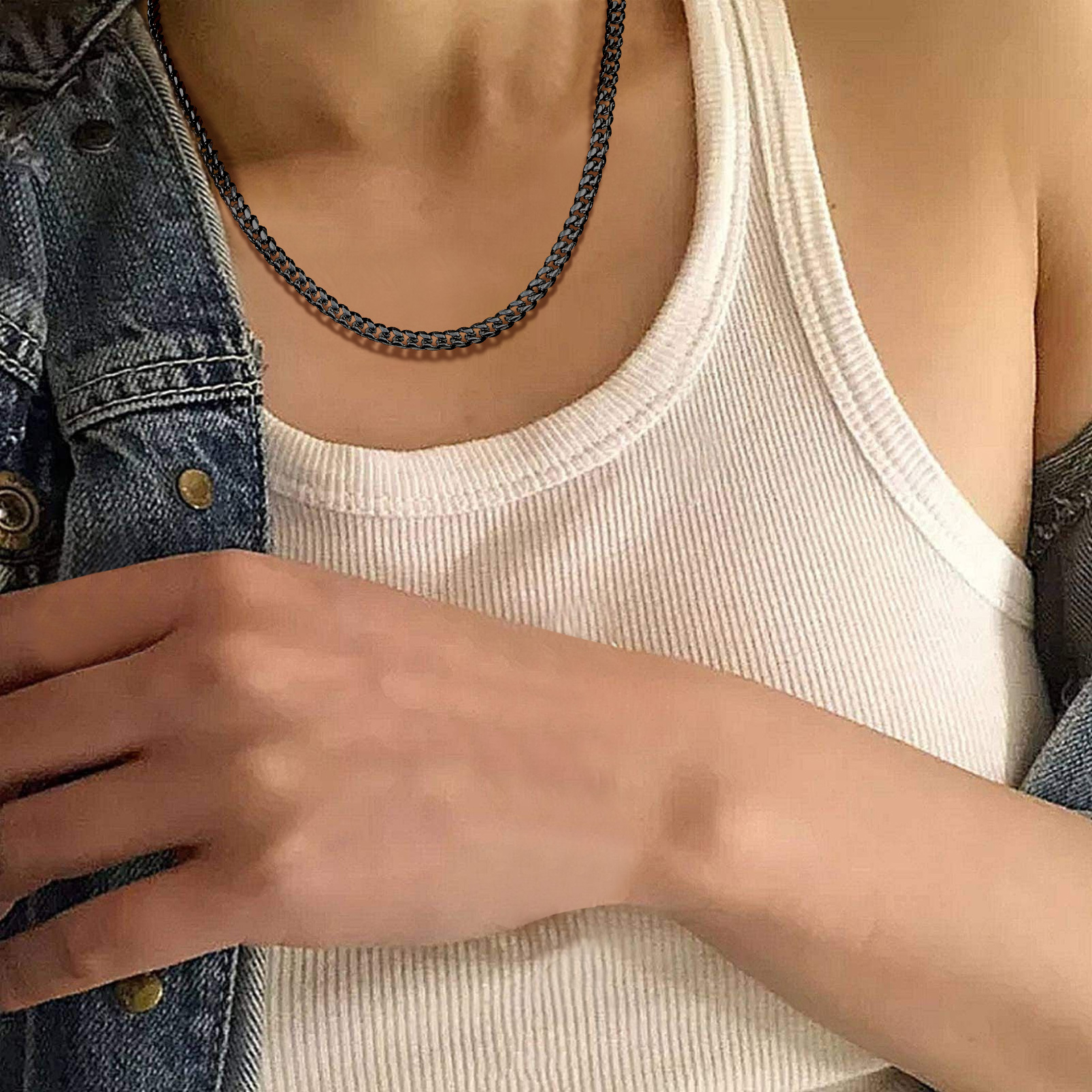 6mm Stainless Steel Cuban Chain Necklace