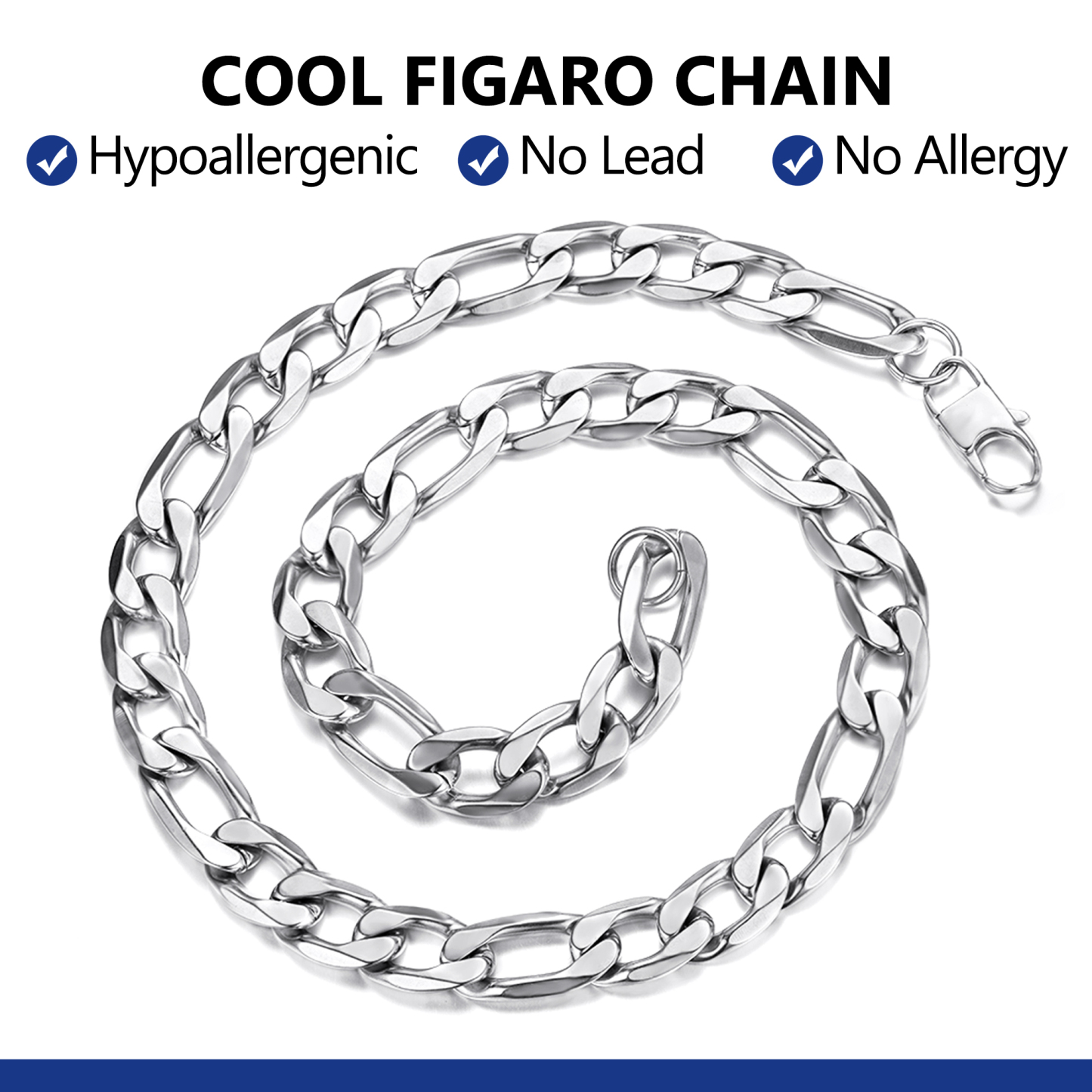 13mm Figaro Chain For Him