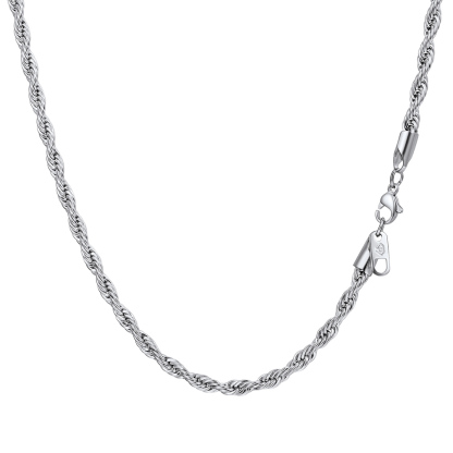 stainless steel rope chain necklace