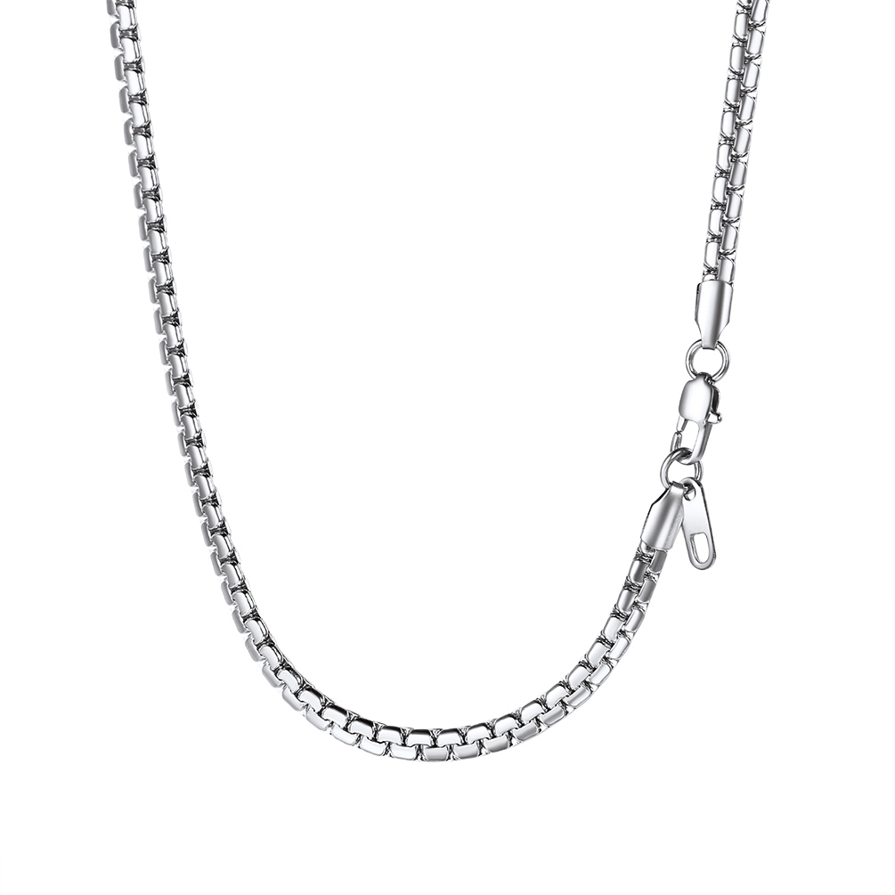 20" Black Stainless Chain Necklace