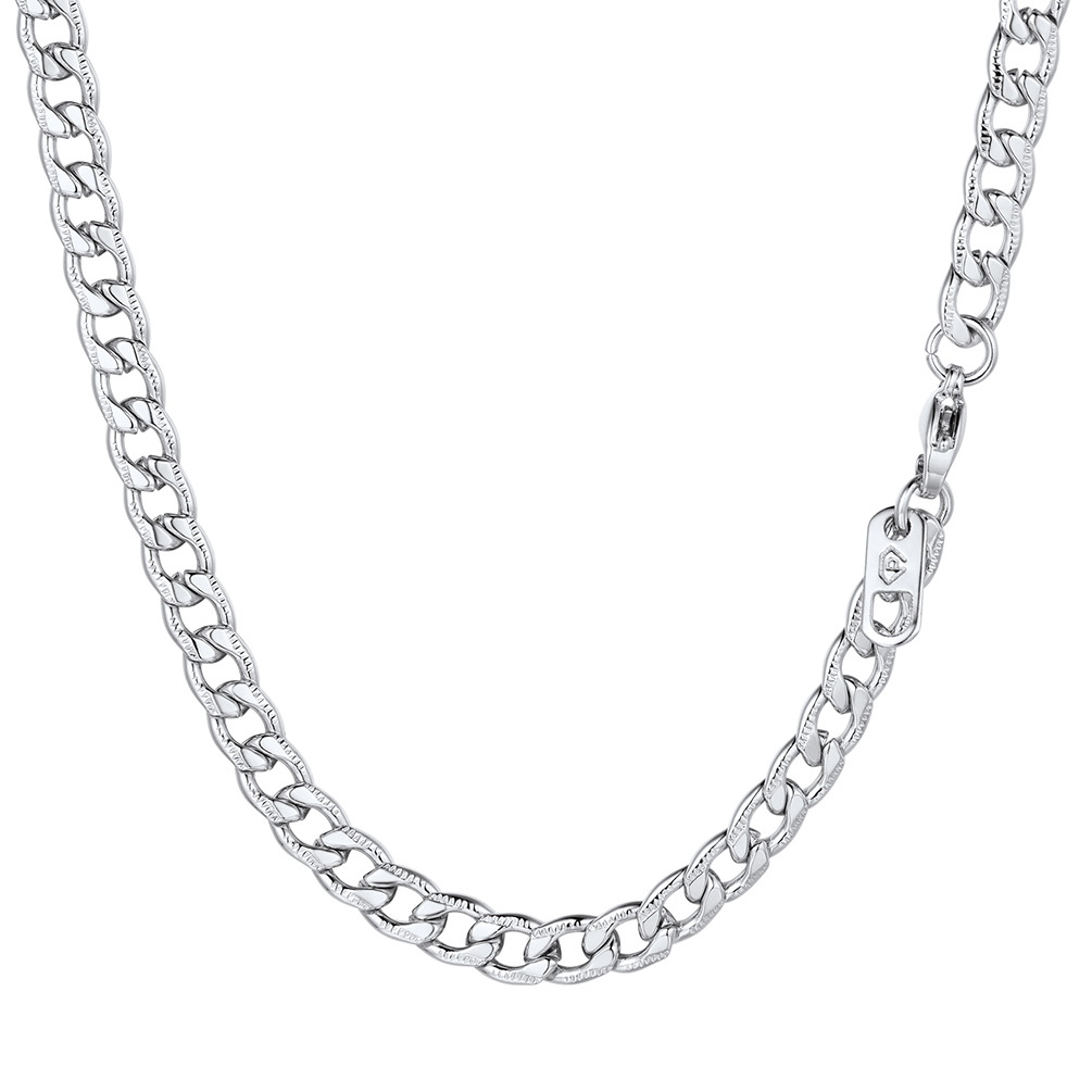 5MM Stainless Steel Cuban Link Chain Miami Pressed Gift for Him