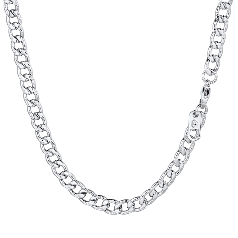 5MM Stainless Steel Cuban Link Chain Miami Pressed Gift for Him