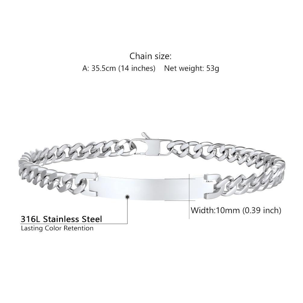 Stainless steel choker necklace size guide