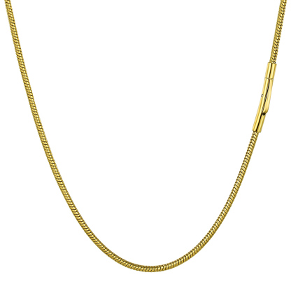 Delicate 2mm Round Snake Chain Necklace