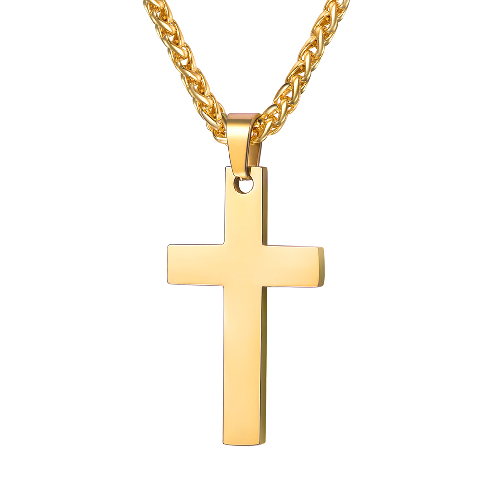 Stainless Steel Cross Pendant with Chain