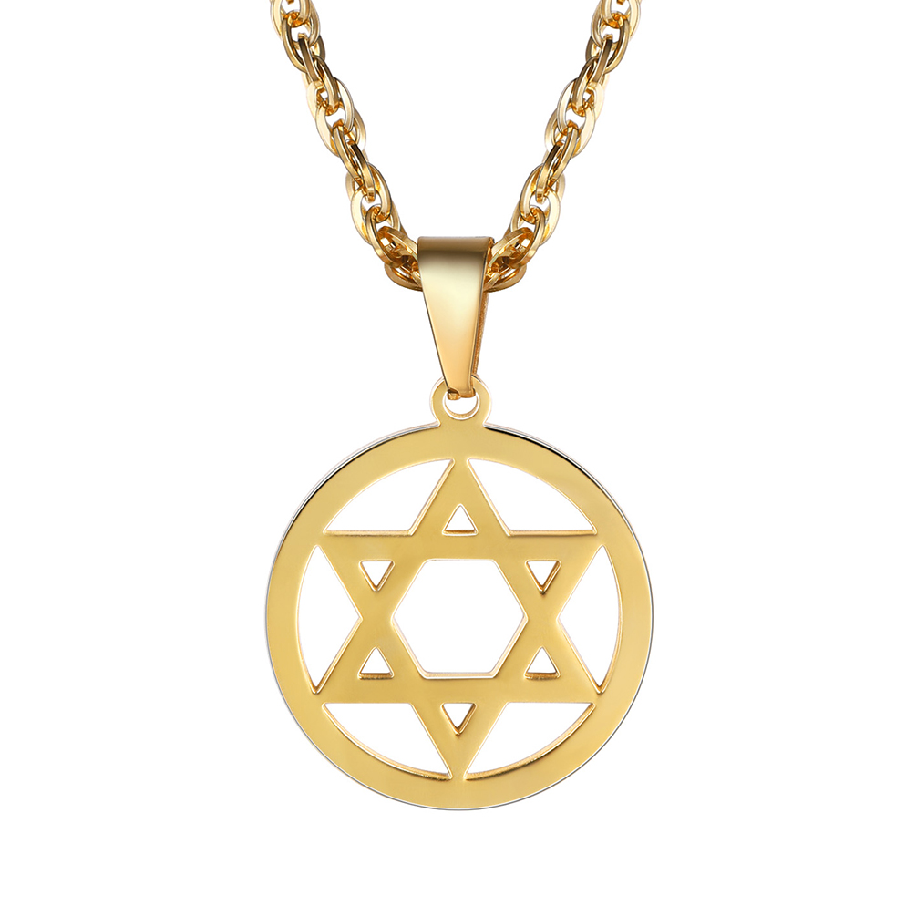 Star of David Jewish Pendant Necklace For Men Women