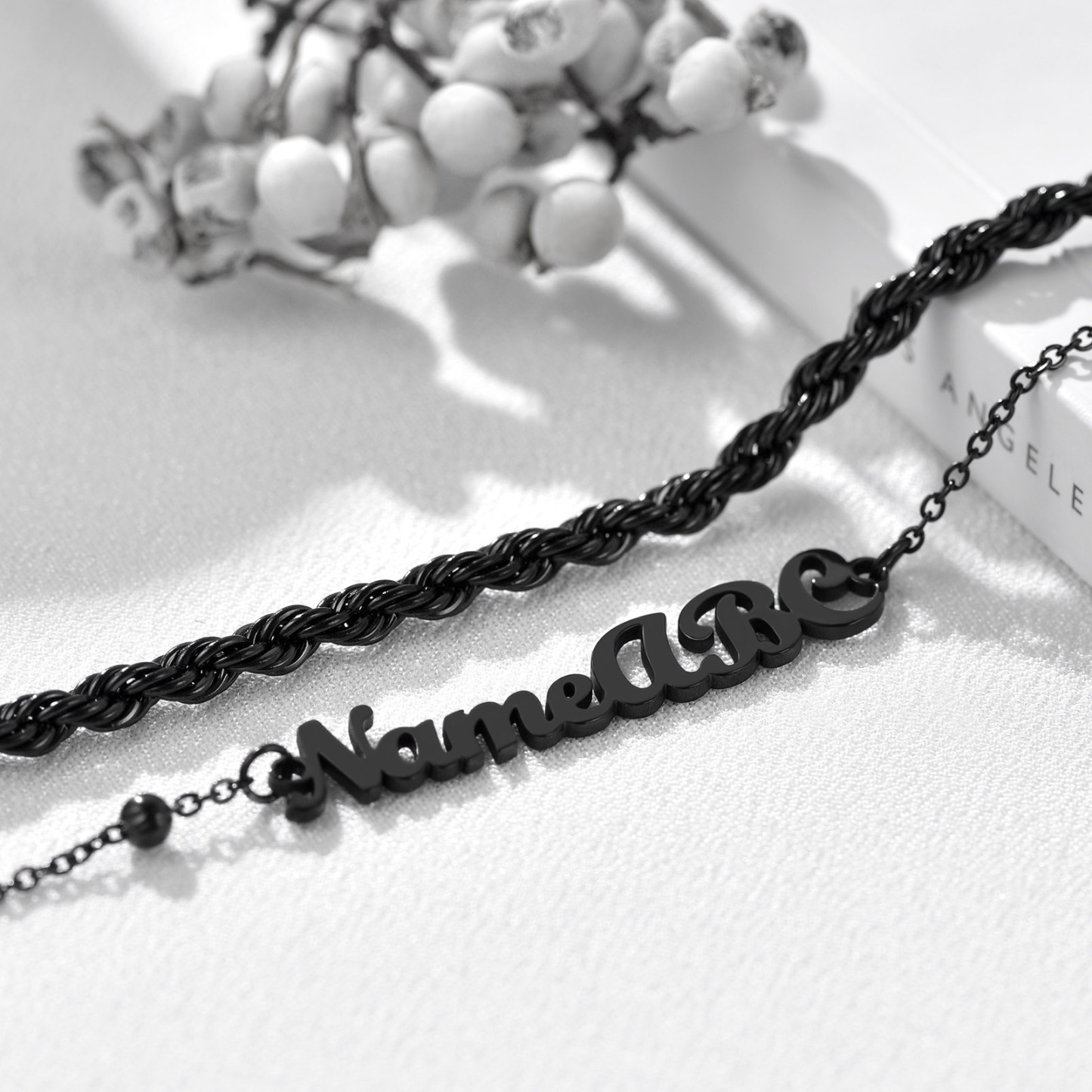 Black Cuban Link Anklets