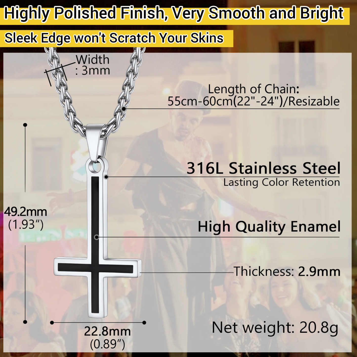 Upside Down Cross Necklace - A Bold Statement of Individuality