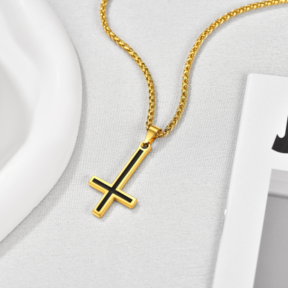 Upside Down Cross Necklace